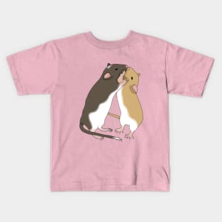 2 cute gerbils kiss Kids T-Shirt